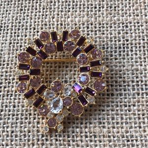 Rare NOLAN MILLER Amethyst Crystal Brooch